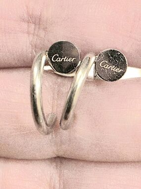 Nail Half Hoop Stud Earrings